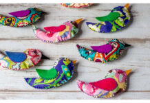 Fabric Birds Free Sewing Pattern