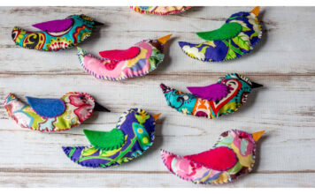 Fabric Birds Free Sewing Pattern