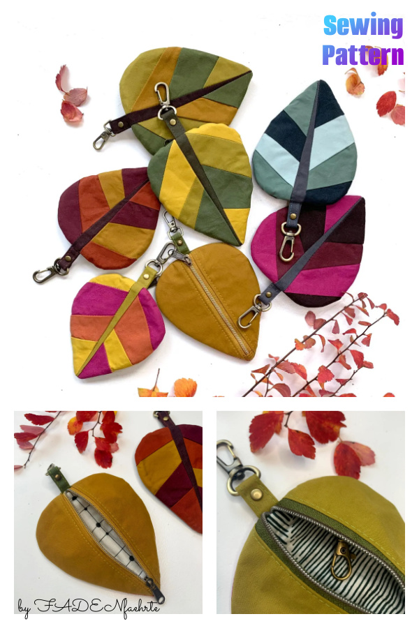 Leaf Shape Small Bag Sewing Pattern 