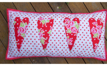 Love Heart Dreaming Pillow Free Sewing Pattern