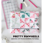Pretty Pinwheels Quilted Fold Over Pouch Free Sewing Pattern