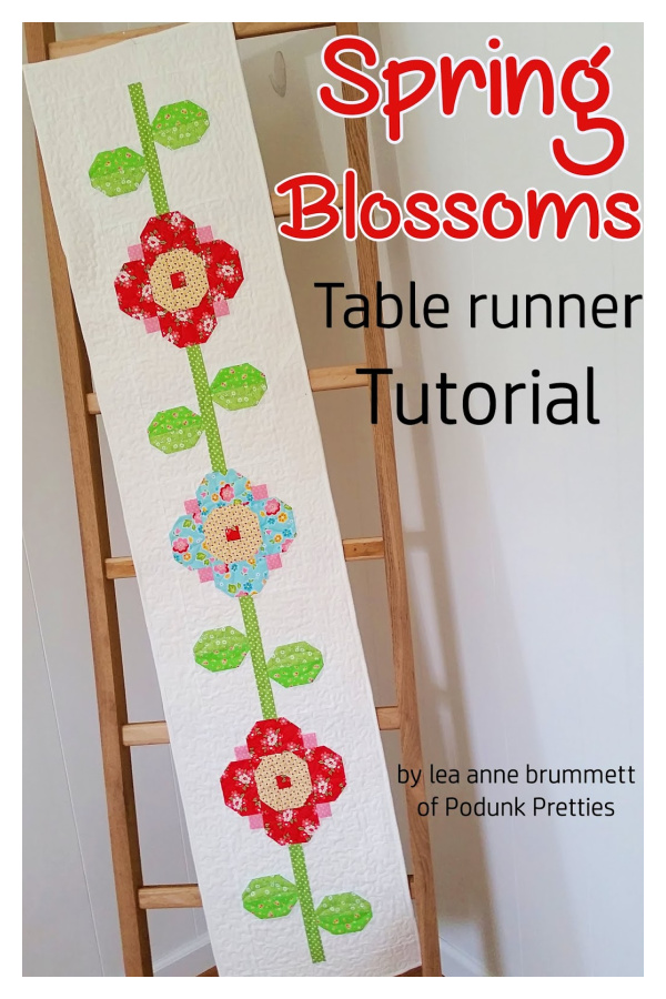 Spring Blossoms Table Runner Free Sewing Pattern