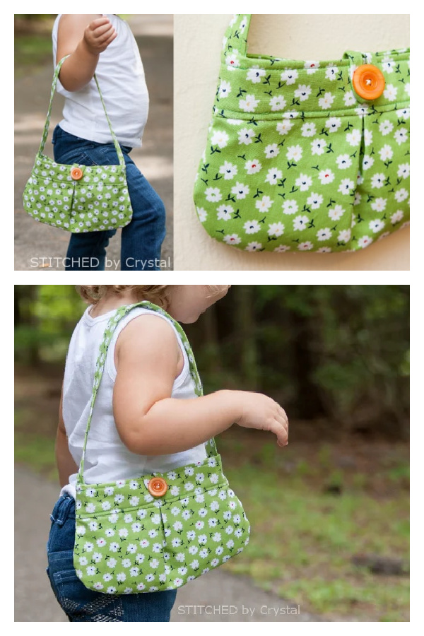 Little Girls Pleated Purse Free Sewing Pattern