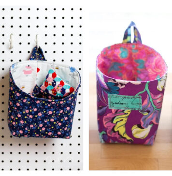 Pegboard Baskets Free Sewing Pattern