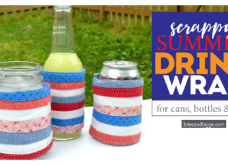 Scrappy Adjustable Summer Drink Wrap Free Sewing Pattern