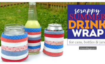 Scrappy Adjustable Summer Drink Wrap Free Sewing Pattern