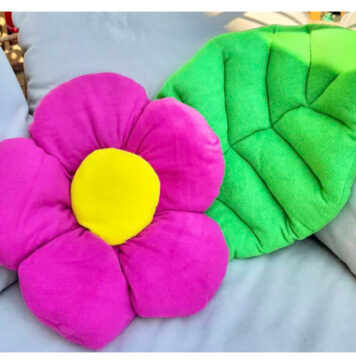 Flower and Leaf Cushion Pillows Free Sewing Pattern
