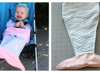 Mermaid Stroller Blanket Free Sewing Pattern