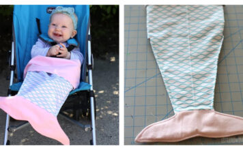Mermaid Stroller Blanket Free Sewing Pattern