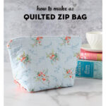 Quilted Liberty Zip Bag Free Sewing Pattern