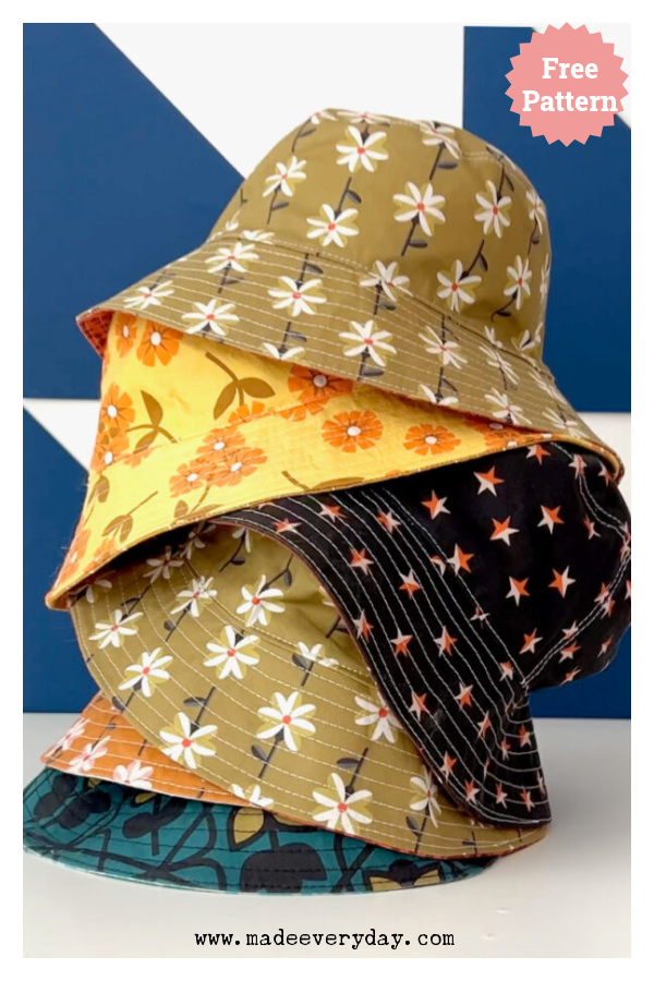 Reversible Bucket Hat Free Sewing Pattern and Video Tutorial