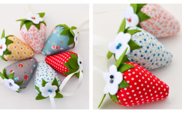 Strawberry Pincushion Free Sewing Pattern