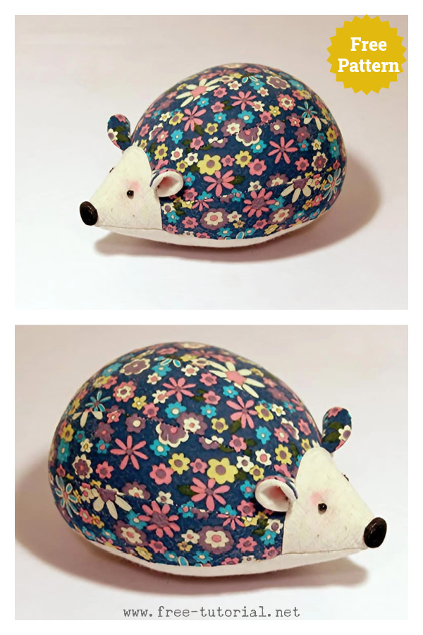 Fabric Hedgehog Toy Free Sewing Pattern