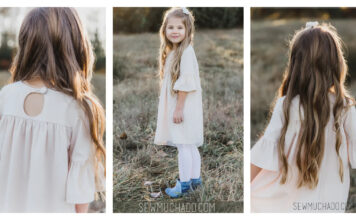 Girl’s Ruffle Sleeve Dress Free Sewing Pattern