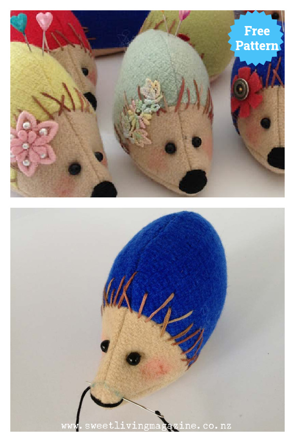Happy Hedgehog Pincushion Free Sewing Pattern