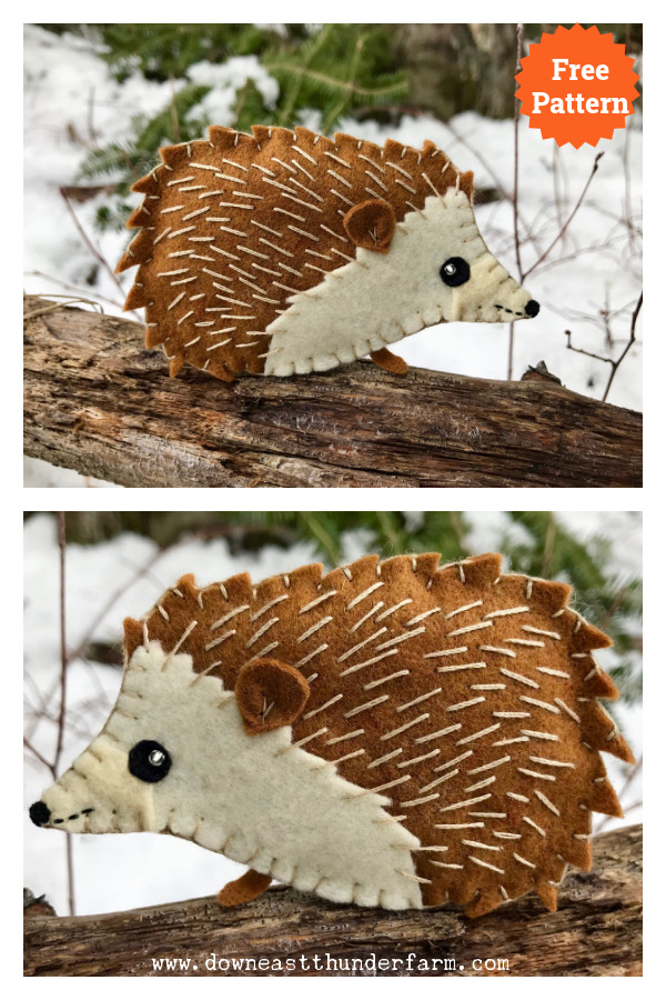 Happy the Hedgehog Free Sewing Pattern