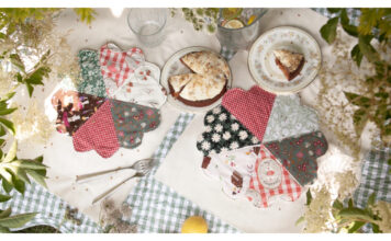 Heart Petal Placemats Free Sewing Pattern