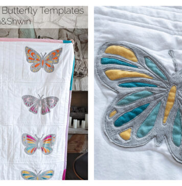 Reverse Applique Butterfly Template Free Sewing Pattern