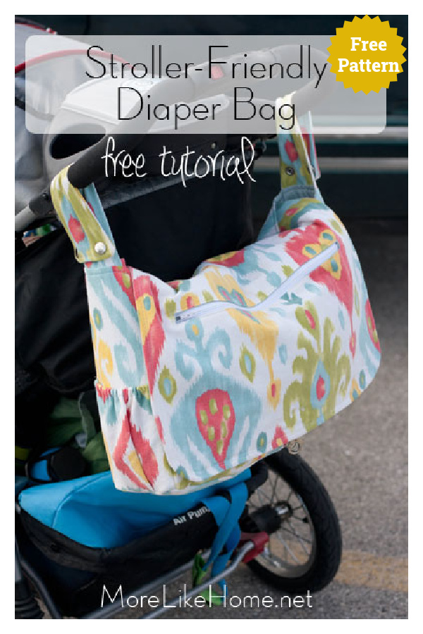 Stroller Friendly Diaper Bag Free Sewing Pattern