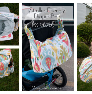 Stroller Friendly Diaper Bag Free Sewing Pattern
