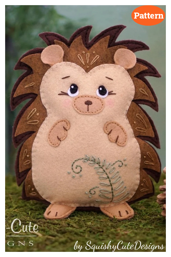 Woodland Forest Animal Hedgehog Sewing Pattern
