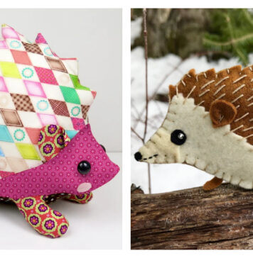 Woodland Forest Animal Hedgehog Sewing Patterns