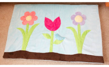 Applique Cuddle Garden Rug Free Sewing Pattern