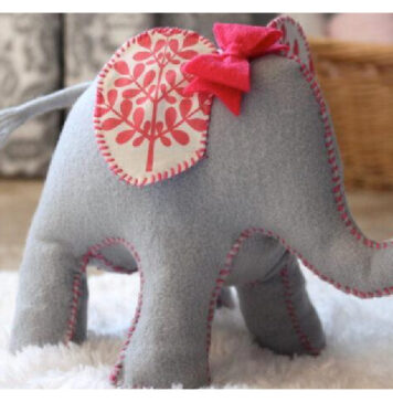 Elephant Doorstop Free Sewing Pattern