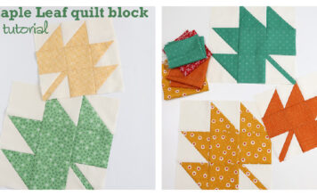 Maple Leaf Quilt Block Free Sewing Pattern