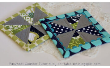 Pinwheel Coaster Free Sewing Pattern