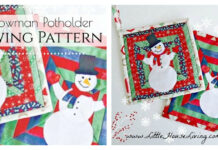 Snowman Pot Holder Free Sewing Pattern