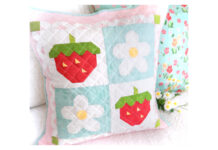 Strawberry Patch Pillow Cover Free Sewing Pattern
