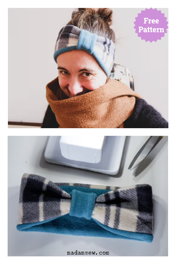 Ear Warmer Headband Free Sewing Pattern and Video Tutorial