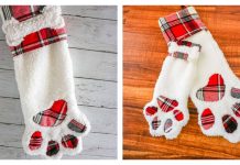 Paw Christmas Stocking Free Sewing Pattern