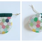 Round Drawstring Bag Free Sewing Pattern