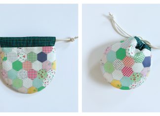 Round Drawstring Bag Free Sewing Pattern