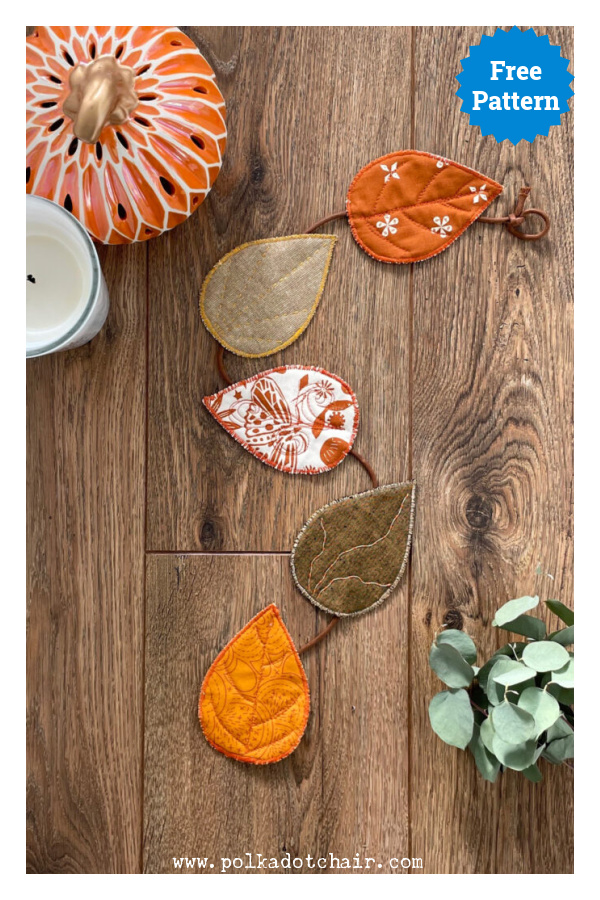 Fabric Autumn Leaf Garland Free Sewing Pattern