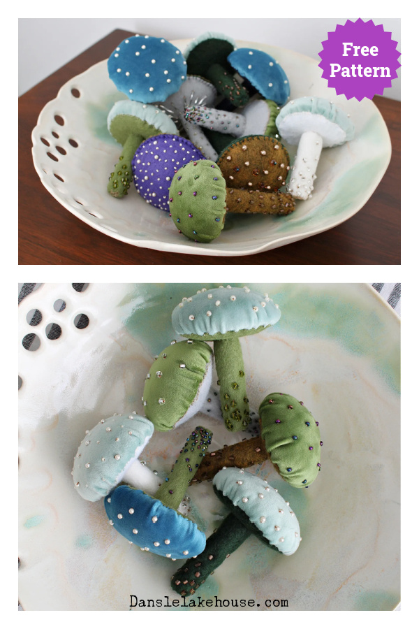 Fabric Mushrooms Free Sewing Pattern