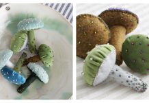 Fabric Mushrooms Free Sewing Pattern