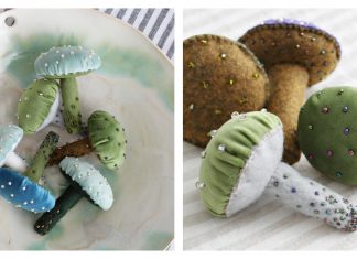 Fabric Mushrooms Free Sewing Pattern