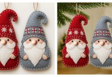 Felt Gnome Ornament Sewing Pattern