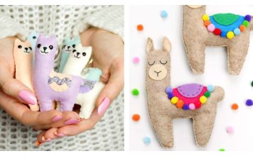 Felt Llama Keychain Sewing Patterns
