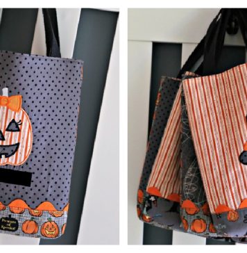 Halloween Trick or Treat Bag Free Sewing Pattern