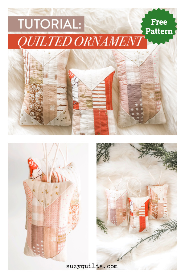 Modern Quilted Ornament Free Sewing Pattern