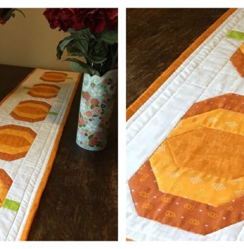 Pumpkin Table Runner Free Sewing Pattern
