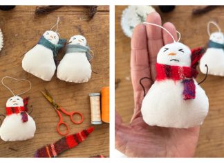 Angry Snowmen Ornament Free Sewing Pattern
