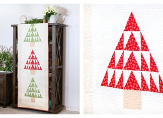 Christmas Tree Quilted Door Banner Free Sewing Pattern