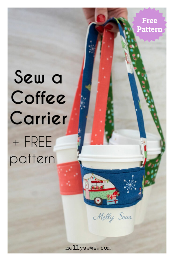 Coffee Cup Carrier Free Sewing Pattern and Video Tutorial