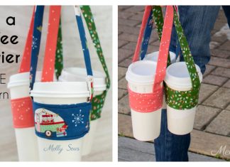 Coffee Cup Carrier Free Sewing Pattern and Video Tutorial