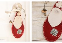 Easy Rustic Santa Claus Door Hangers Free Sewing Pattern